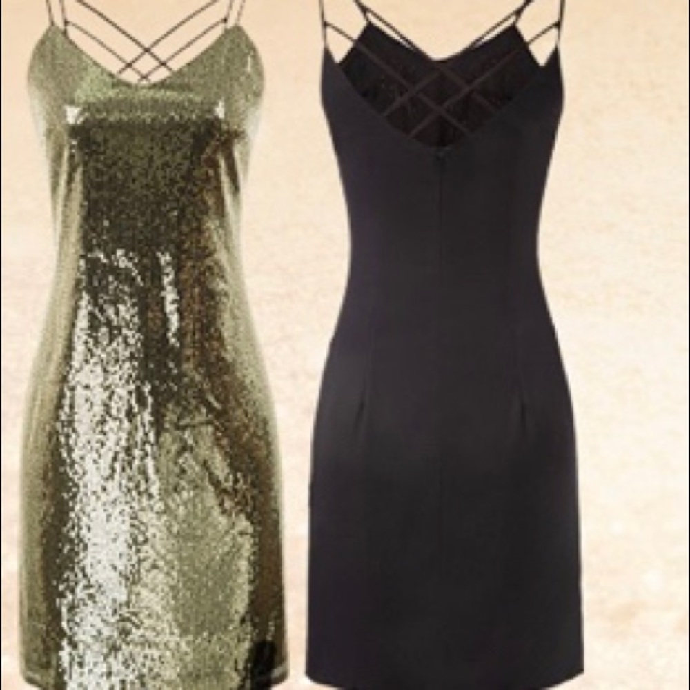 Gold sequin dress Grace Karin size XXL runs small.